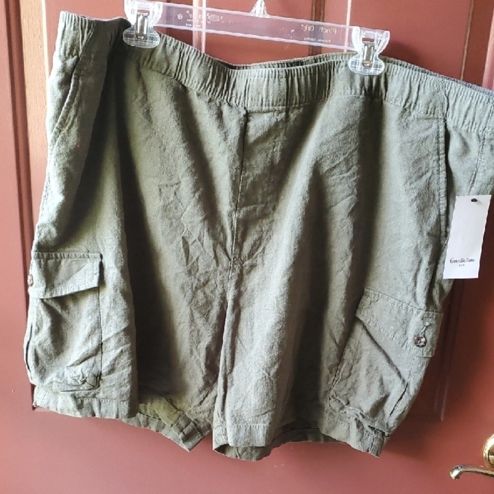 Goodfellow & Co Everdsy Olive  Green Cargo Shorts with Elastic Waistband XXL